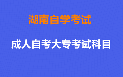 湖南成人自考