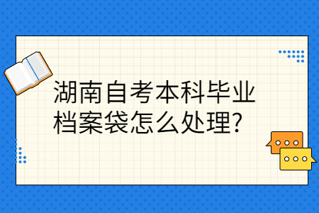 湖南自考本科畢業檔案袋