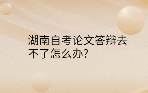 湖南自考論文答辯