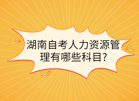 湖南自考有哪些科目